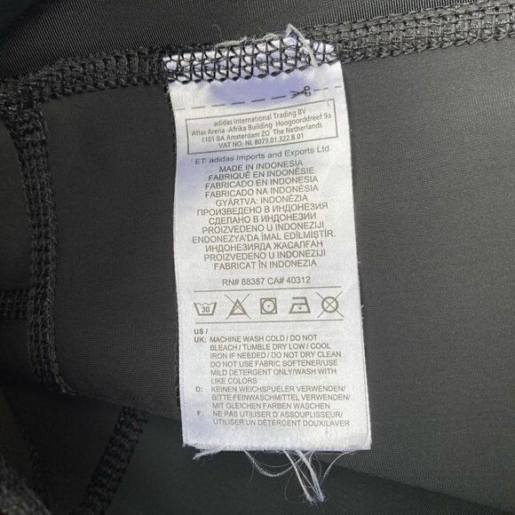 Adidas Black Leggings Activewear Performance Tight Mesh Cut Outs Women’s Medium - Picture 4 of 10